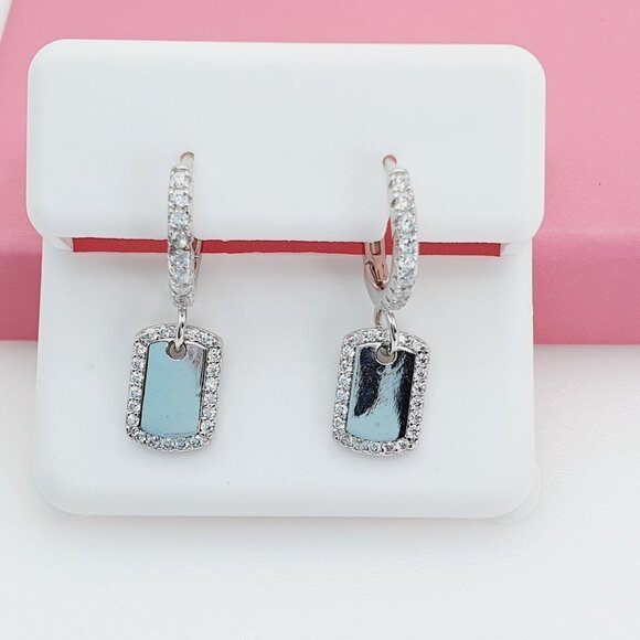 "925 Sterling Silver Cubic Zirconia Earrings, U19254687 - Picture 6 of 11